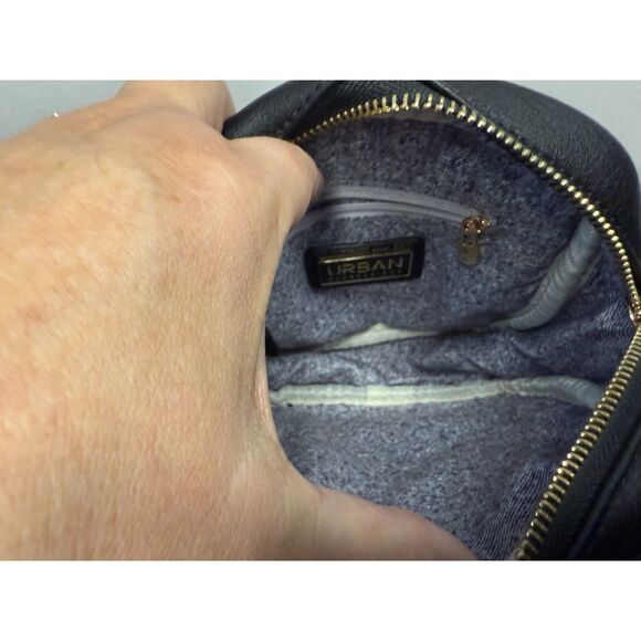 Urban Expressions Sylvester Crossbody-- Faux Fur Front Black MSRP 70 - Picture 7 of 10